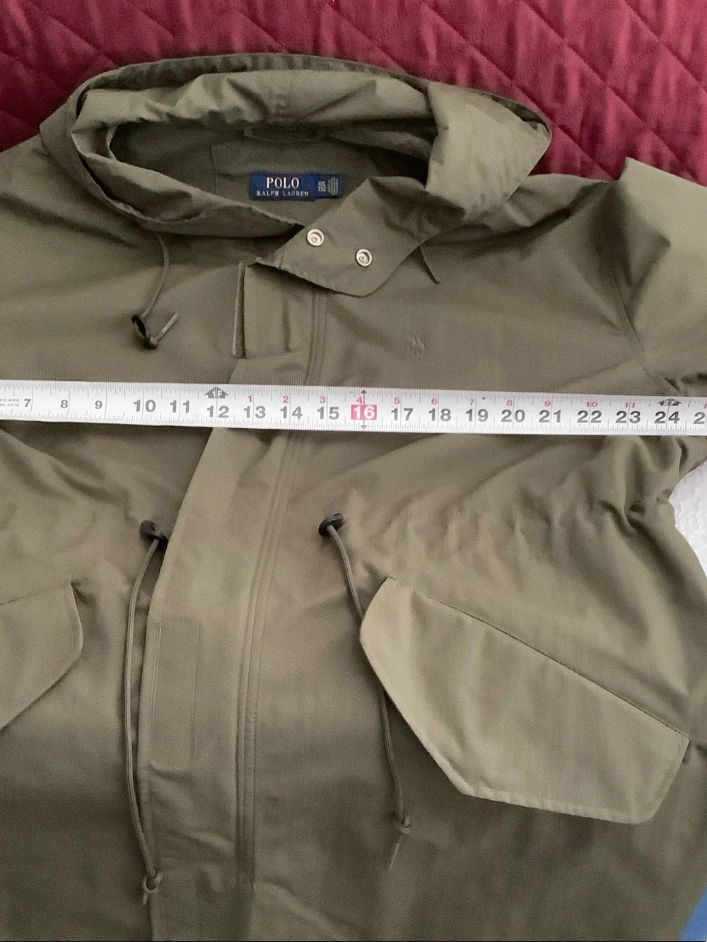 Polo by Ralph Lauren Olive Green Hooded Rain Jacket